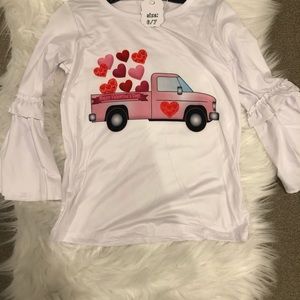 Happy Valentines Day Top with ruffles